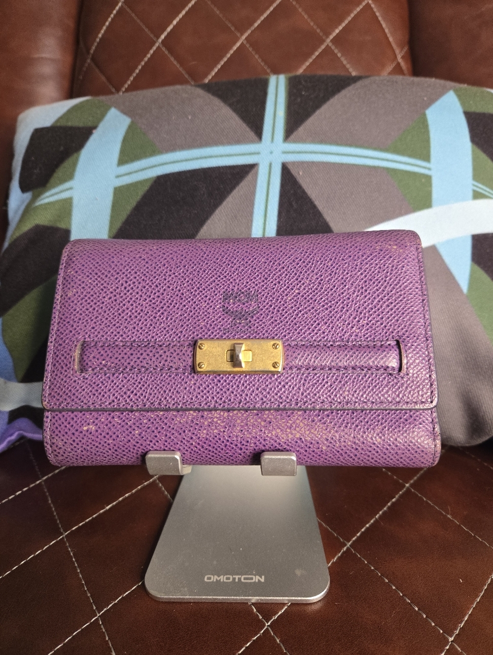 MCM Purple Leather Wallet